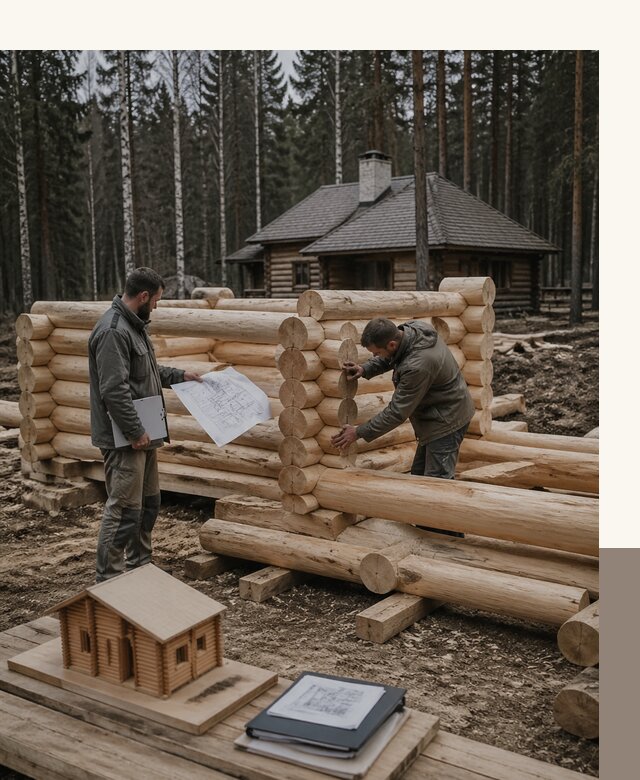 Проектирование и строительство домов из бревна в Серпухове